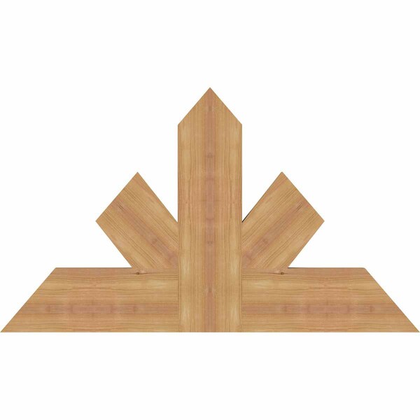 Ekena Millwork Saratoga Timber Gable Bracket, Western Red Cedar, 36"W x 21"H x 1 1/2"D x 5 1/2"F, 14/12 Pitch GBW036X21X0206SAR00SWR - main